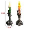 thumbnail image 4 of Halloween Skull Skeletal Hand Holder Candle Light Party Decoration Flame Light, 4 of 5