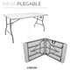 thumbnail image 2 of Mesa Linium Multiusos Jardin Plegable Portafolio 1.50m LINIUM HEALTH Plegable, 2 of 8