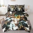 thumbnail image 1 of Erosebridal Rustic Skeleton Bedding Sets Queen Size, Western Animal Comforter Sets with Sheets, Leopard Print Decor, Reversible 7pcs, 1 of 1