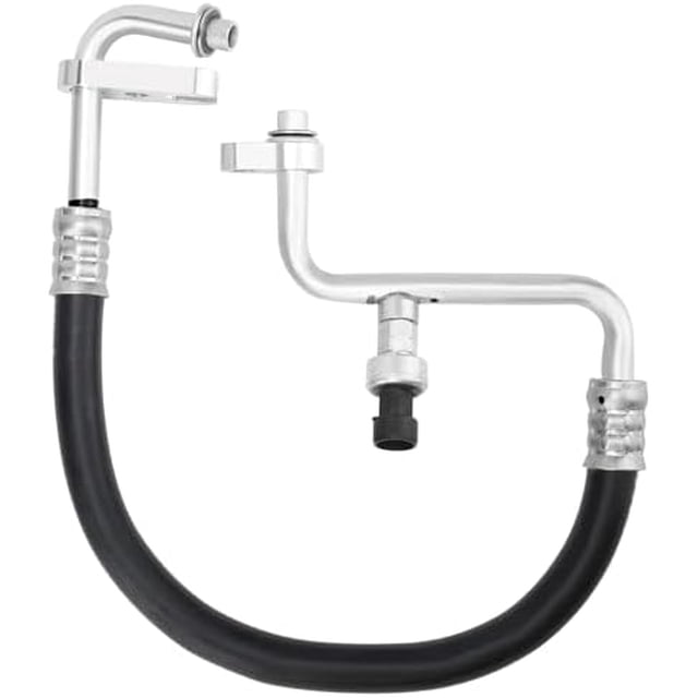 15-34440 Compresseur de Climatisation et Tuyau de Condenseur pour 2008-2012 Buick Enclave/2009-2012 Chevy Traverse/2007-2012 GMC Acadia (Compresseur de Climatisation et Tuyau de Condenseur) Noir