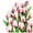 Pink, variant on Tkrady 5 Pcs Tulips PU Real Touch Flowers Artificial Flowers for Home Office Wedding Decor Arrangement Bouquet Flowers for Decoration -Green