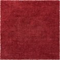 thumbnail image 3 of Unique Loom Davos Shag Collection Area Rug - Solid (7' 1" Square Poppy), 3 of 7