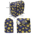 thumbnail image 5 of Cartoon Lounger Chair Bag, Funny Night Sky Chipper Moons and Stars Sleeping Time Abstract Cartoon, High Capacity Storage with Handle Container, Lounger Size, Navy Blue Orange Yellow, by Ambesonne, 5 of 5