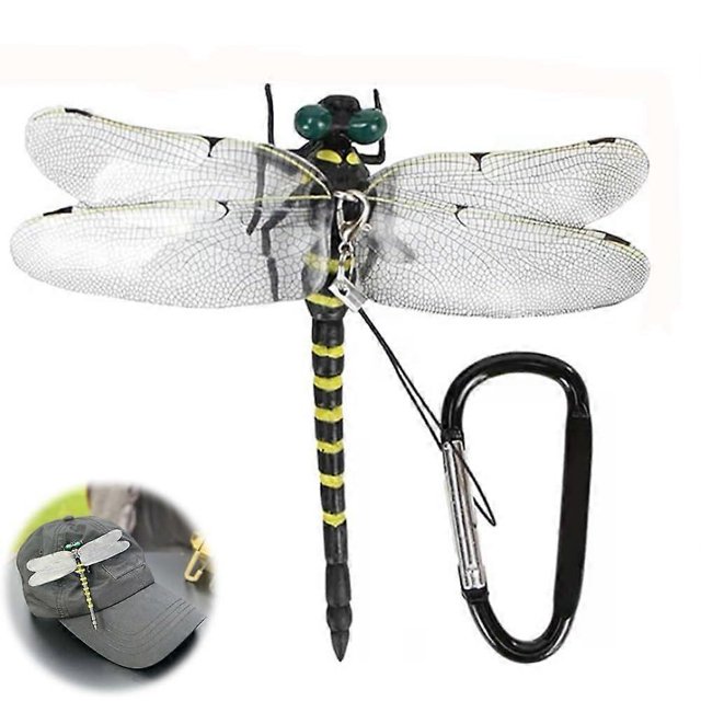 Realistic Dragonfly Clip, Attach to Backpack/Hat for Bugs Repellent, Fake Dragonflies for Garden & Outdoor Fly Deterrent