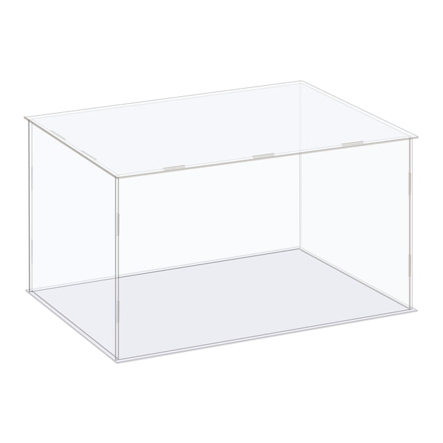 Muestra Estuche Caja Acrílico Caja Transparente Polvo Prueba Protección Vitrina 36x26x21cm para Coleccionables