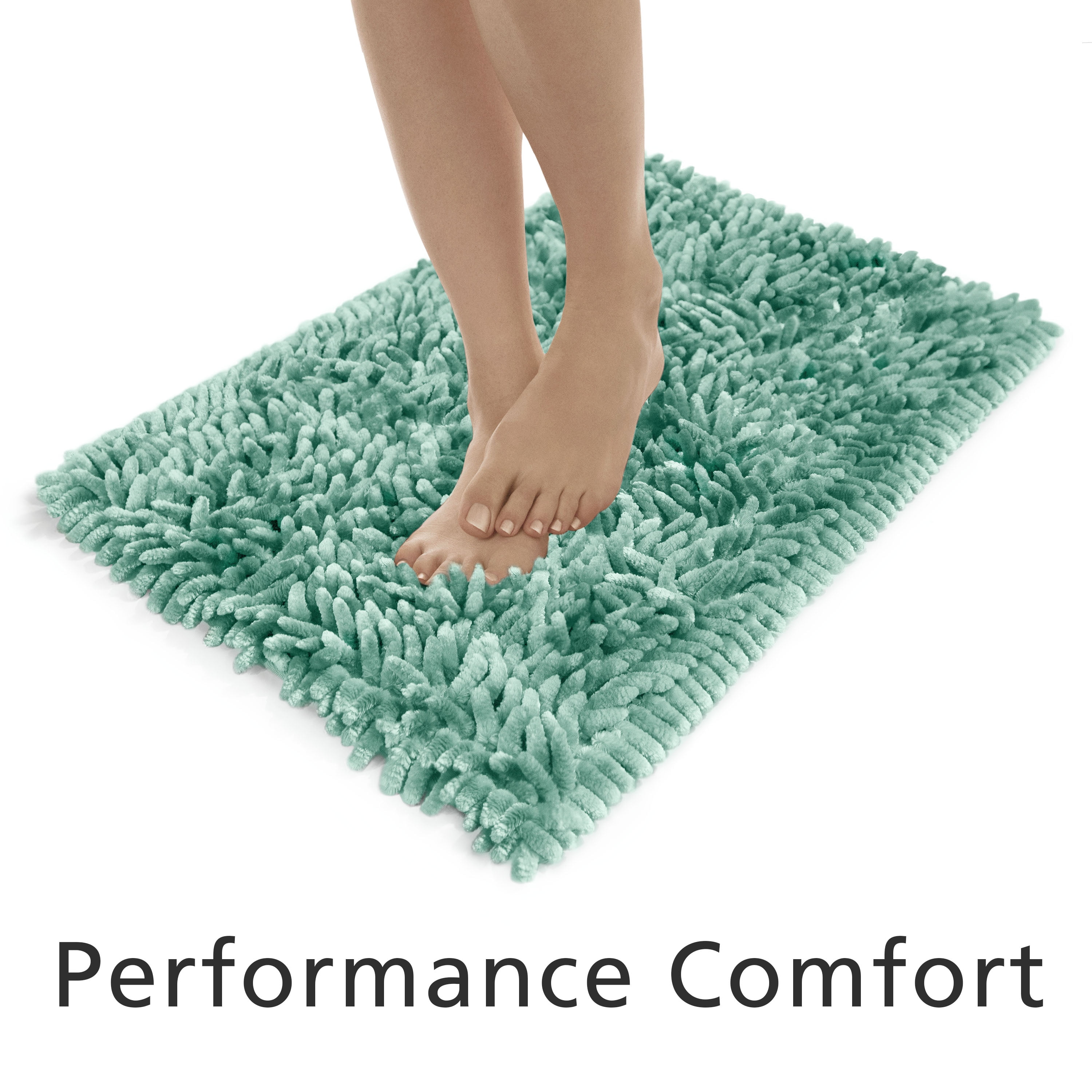 Mainstays Performance Shiny Chenille Absorbent Memory Foam Bath Mat, 17