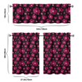 thumbnail image 6 of Pioneer Kitchen Curtains and Valance Set 36 Inch Tier Abstract Floral Sakura Flower Japanese Natural 3 Pieces Set Dining Room Small Curtain Drapes Cafe Curtains Valance for Home Decor Rod Pocket, 6 of 6
