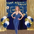 thumbnail image 2 of Navy Blue Gold Balloon Garland & Arch Kit for Men Women Boy Birthday Party Decorations Set with Happy Birthday Photo Backdrop Studio Birthday Photography Background, 2 of 6
