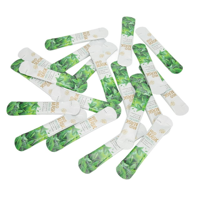 Limpieza 20 Piezas Mascarilla De Barro Facial De Té Verde Mascarilla Facial De Arcilla De Barro Para Limpiar Los Poros Para Una Limpieza Profunda De La Piel