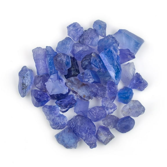 QNAVIC Natural Raw Tanzanite Tiny Rough Rock Gemstone, Chakra Healing Energy Birthstone Crystal for Jewelry Making Supplies, Birthday Gift, DIY Crafts, Wholesale Bulk Lot 50 carats