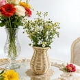thumbnail image 5 of Wicker Vases For Flowers Basket Vase,Tabletop Woven Rattan Vase For Flowers,Rustic Country Style Rattan Basket Vase, Farmhouse Small Wicker Woven Bouquet Vase Table Centerpiece For Home Decor, 5 of 5