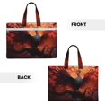 thumbnail image 2 of Honeii Sunset Blossoms Phoenix Perch Print Canvas Tote Bag with Compartments Laptop Tote Bag Large Tote Bag, 2 of 8