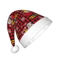 thumbnail image 2 of Yiaed Vintage Santa Skiing Red Plaid Print Hat,Santa Claus Hat For Xmas Party, Christmas Hat For Boys Girls Child Infant Holiday Hat, 2 of 6