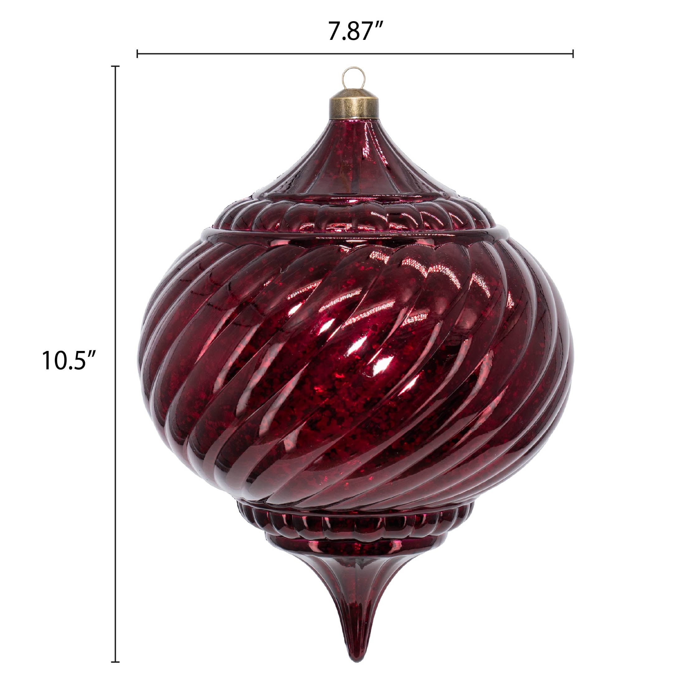 My Texas House Burgundy Finial Christmas Ornaments 2-Pack photo 7
