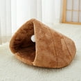 thumbnail image 6 of Cat Bed Warm Plush Cat Puppy Warm Bed Kitten Cave House Thicken Cushion, 6 of 19