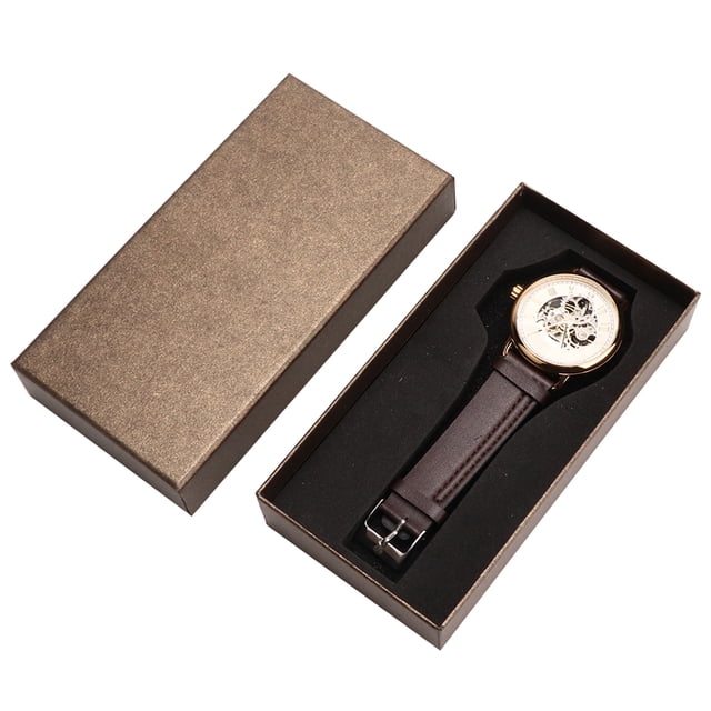 Men Watch Mechanical Watch FORSINING Fashionable Wrist Watch Mechanical Semi Automatic Hollow Pattern Men's Watch