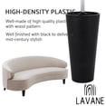 thumbnail image 4 of LAVANE 4 inch / 10cm Plastic Furniture Legs, Set of 4 Mid Century Modern Round Replacement Couch Feet with Pre-Drilled M8 5/16 Inch Bolt & Mounting Plate for Sofa Couch Cabinet Ottoman, 4 of 6