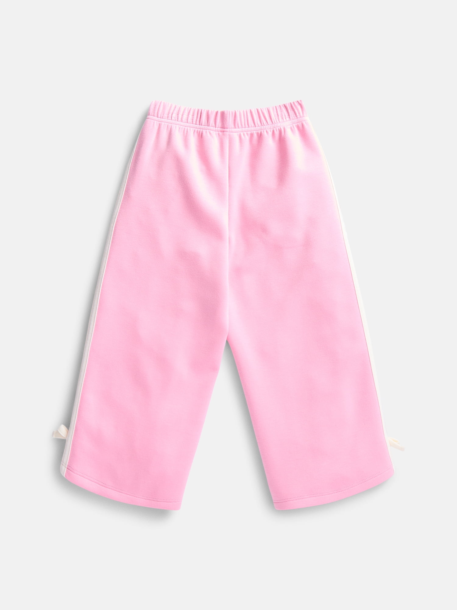 Wonder Nation Toddler Girls Wide Leg Athletic Pants with Side Stripe and Bow, Sizes 12M-5T