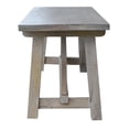thumbnail image 2 of AmeriHome Trestle Farm House Mango Wood 53 in. Bench - Grey, 2 of 5