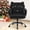 Black, variant on Wide Seat Velvet Swivel Desk Chair with Cat-Themed Embroidery, Upholstered Modern Task Chair for Home Office, Bedroom or Living Room - Black