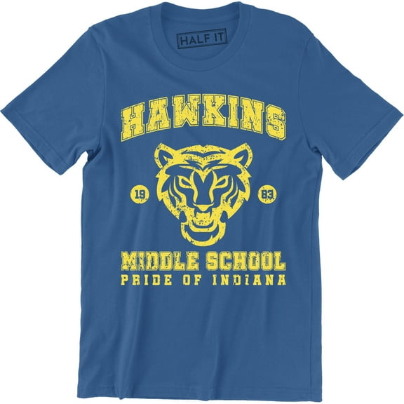 Hawkins Middle School Pride Of Indiana Men's Trendy Fashion street T-Shirt