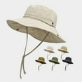 thumbnail image 4 of ZACPNCV Men Women UPF 50+ Sun Hat Wide Brim Foldable Bucket Hat for Fishing Hiking Beach Outdoor Khaki Free Size, 4 of 4