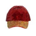 thumbnail image 1 of Casquette de Baseball Mode à Sequins pour Femmes avec Visière Pleine de Pierre - Rouge/jaune Ab, 1 of 2