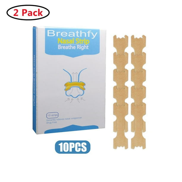 2 Pack Nasal Strips Extra Strength, Tan,10 Count Works Instantly to