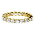 thumbnail image 2 of 14k Yellow Gold Prong-set Round-cut Cubic Zirconia Eternity Band, 2 of 5