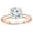 1CT Rose over Silver, variant on Amore Solitaire Engagement Ring for Women Moissanite Sterling Silver Ginger Lyne Collection
