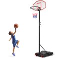 thumbnail image 1 of Costway Système de Panier de Basketball Réglable 7,1 Pi-8,1 Pi avec 2 Filets et Roues Intérieur Extérieur, 1 of 10