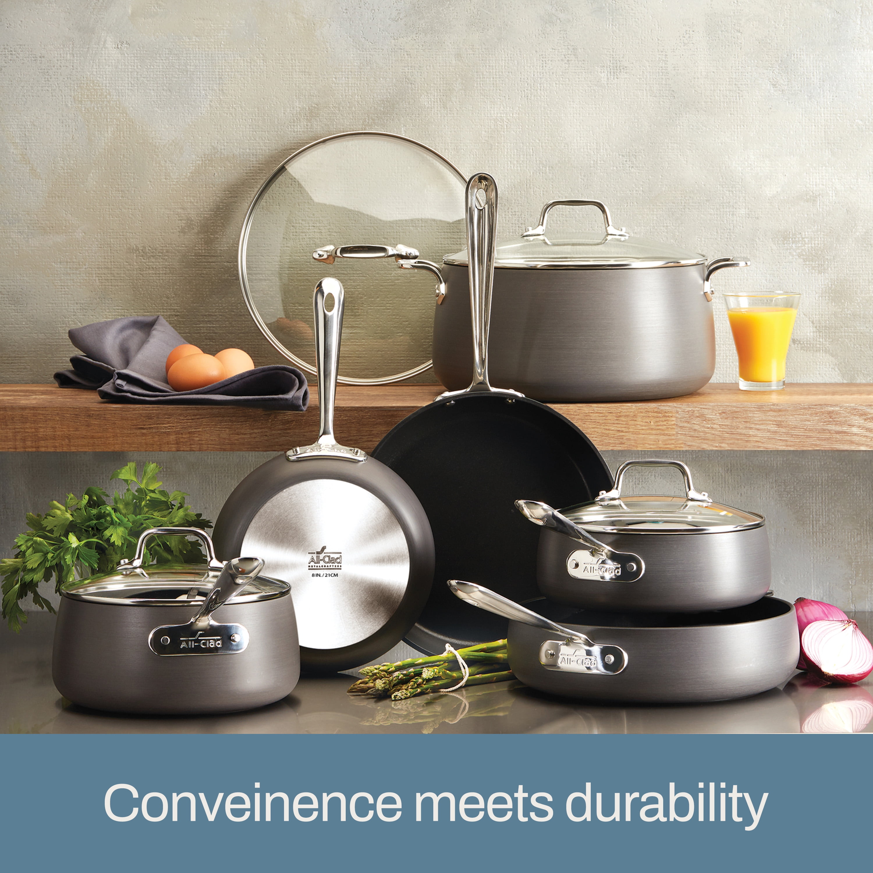 All-Clad HA1 Hard Anodized Nonstick Cookware Set - Thumbnail 4