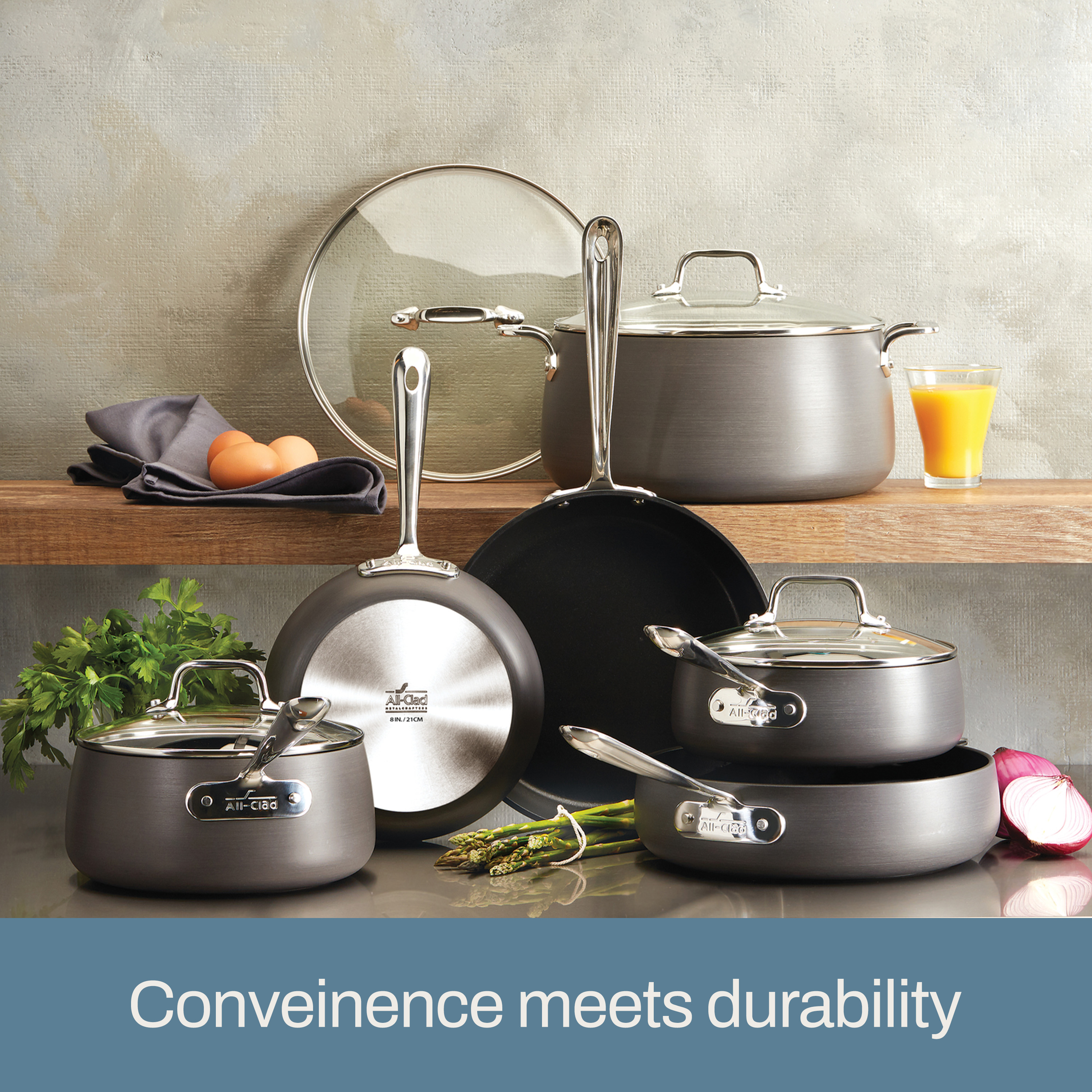 All-Clad HA1 Hard Anodized Nonstick Cookware, 10 Piece Set - image 3 of 9