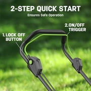 Steelite 17 Cordless Lawn Mower, 2x21V Battery Powered Walk-Behind Push Mowers,Electric Lawn Mowers with Brushless Motor, 2-in-1 Mulching & Bagging,6 Heights Adjustment, 2*4.0Ah Battery Included
