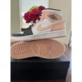 thumbnail image 3 of N I-K-E A i r-Jor-dan 1 Mid Crimson Tint Mens 11 Shoes 554724 133 Logo Colorblock, 3 of 4