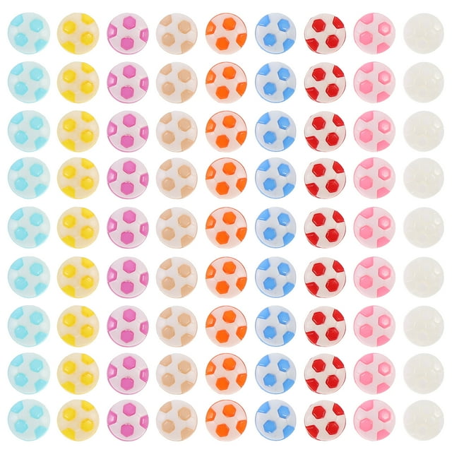 CIMAXIC 150pcs Football Shape Resin Buttons Apparel Sewing Accessories DIY Crafts Button,0.51"X0.51"X0.39"
