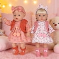 thumbnail image 3 of AlevRam 18 inch Doll Clothes Outfit Set with Floral Dress, Plush Vest, Headband, Underwear and Socks, 5 Piece Doll Clothing Accessories for 18 inch Dolls, White, 3 of 5