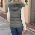 thumbnail image 7 of Womens Puffer Vest Hooded Sleeveless Zip Up Quilted Outerwear Vest with Pockets Casual Outerwear for Work or Travel, 7 of 7