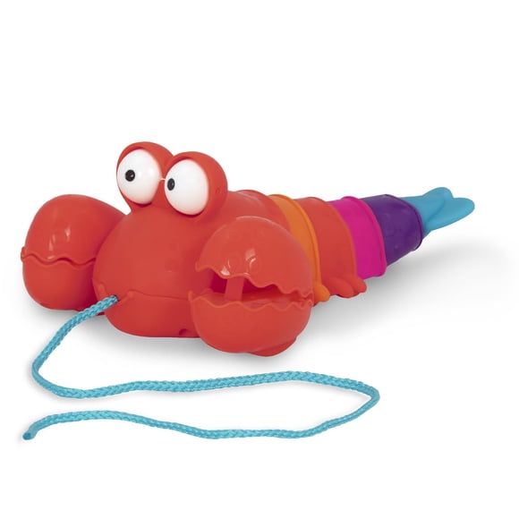 B. juguetes de Battat Juguete de langosta para arrastrar – Empujar o tirar – Waggle-A-Longs™ – Pinchy Pat™ – Juguete para caminar con cuerda – Bebé, niño pequeño, niños – 18 meses +
