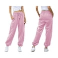 thumbnail image 3 of Pantalones Deportivos Holgados de Cintura Alta para Mujer, para Correr, Deportivos, de Entrenamiento, con Bolsillos Rosa S, 3 of 7