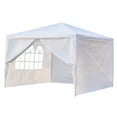 thumbnail image 5 of Backyard Canopy Tent, 10' x 10' Outdoor Party Tent with 4 Removable Sidewalls, Outdoor Wedding Canopy Tent Sunshade Shelter for Camping BBQ, L6022, 5 of 9