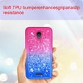 thumbnail image 4 of FIEWESEY For Alcatel Verso Case Phone Case, Bling Liquid Luxury Glitter Soft Case for Girls Women for Alcatel idealXCITE / CameoX / Raven LT / U50 / 5044S / 5041C / Raven LTE A574BL - Pink+Blue, 4 of 7