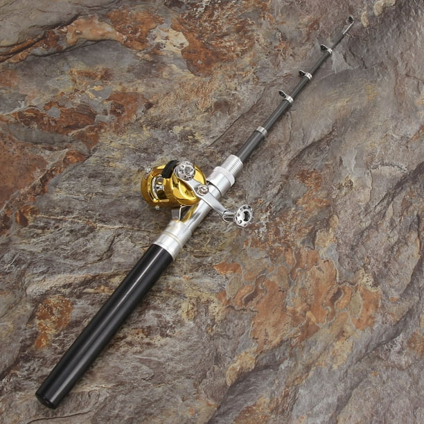 2Mini Portable Pocket Fish Pen Aluminum Alloy Fishing Rod Pole Reel Combos  - Walmart Business Supplies
