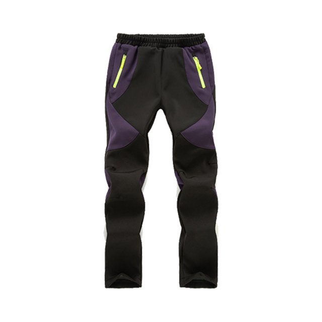 FAOWME Pantalons Coupe-Vent Respirants pour Filles avec Pluie Pantalons Chauds pour Garçons Pantalons d'Extérieur Pantalons de Randonnée pour Enfants Pantalons de Ski pour Garçons Violet 9-10 Ans
