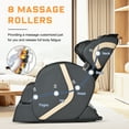 thumbnail image 2 of Full Body Massage Chair, Zero Gravity Mode, PU Leather Electric Massage Chair Recliner with Retractable Footstool, 8 Fixed Shiatsu Massage Rollers, Heater, Foot Massage, 2 of 6