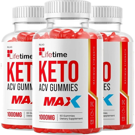 3 Pack Lifetime Max Keto Gummies - Advanced Formula Life Time Keto ACV Gummies 180 Gummies