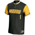 thumbnail image 2 of Youth GameDay Greats #1 Black Missouri Tigers Lightweight Softball Jersey, 2 of 4