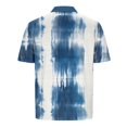 thumbnail image 4 of SGFCWSX Mens Short Sleeve Polo Shirt, Men Classic Button Placket Collar Tie-Dye Comfortable Casual Golf Shirts Dark Blue Size L, 4 of 5