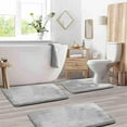 thumbnail image 2 of Moocorvic Super Absorbent Bathroom Floor Mat Set of 3 Coral Velvet Non-Slip Toilet Mats, Shower & Bathtub Mats for Household Bathrooms, 2 of 5
