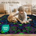 thumbnail image 4 of ODIKA 2'x3' Washable Doormat Non-Slip, Low Pile Gamer Dice Console Symbols Playful Throw Alfombra Video Arcade for Entryway, Kitchen, Laundry Room, 4 of 7